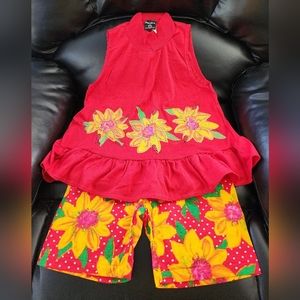 Girl's matching shorts outfit